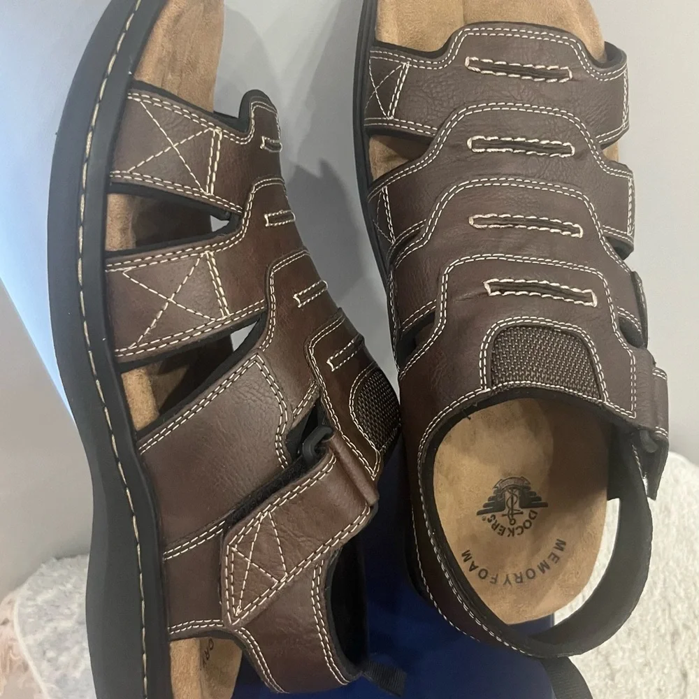 Dockers‎ Men's Dark Brown Strap Sandals